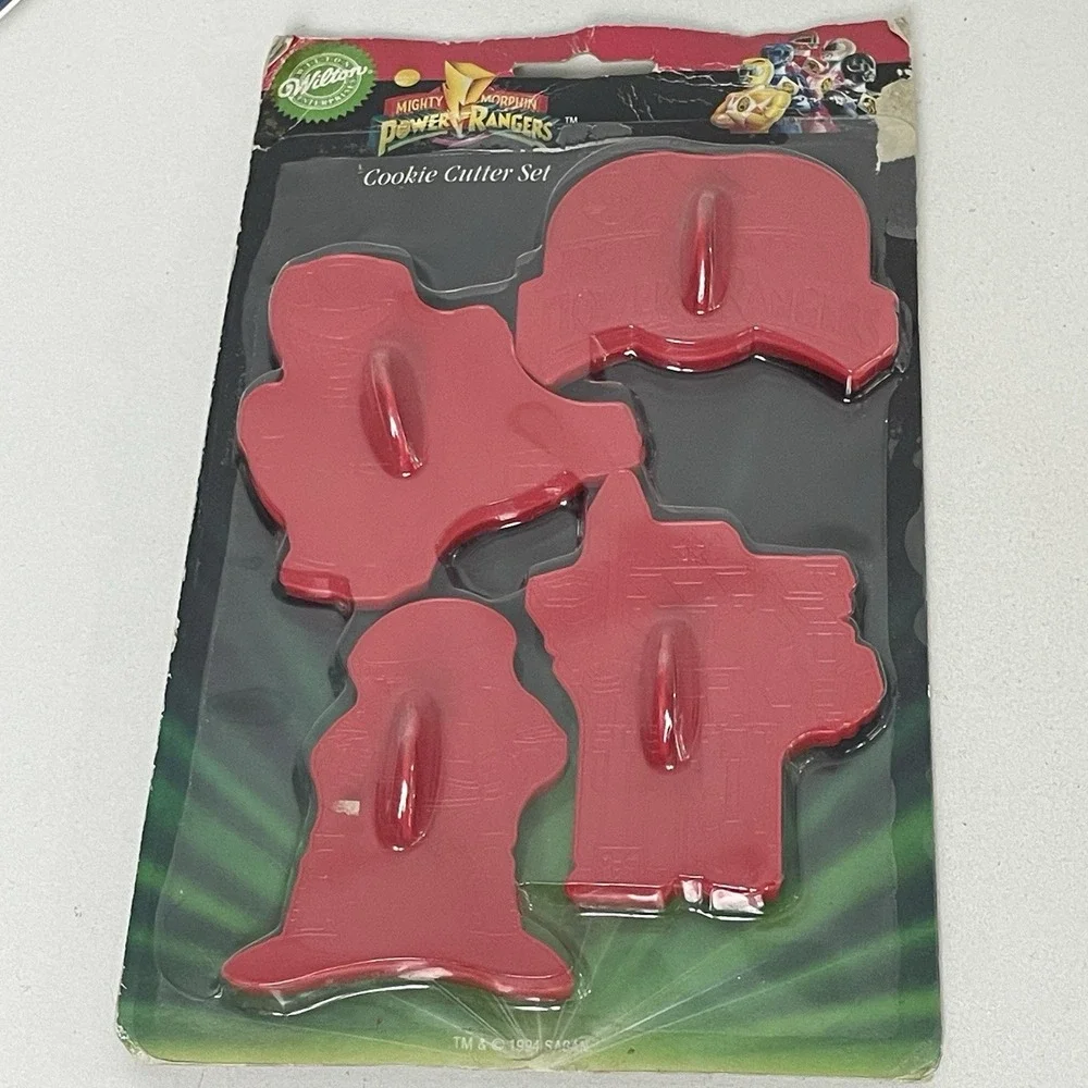VTG 1994 Mighty Morphin Power Rangers MMPR Plate Bowl & Cookie Cutter Set